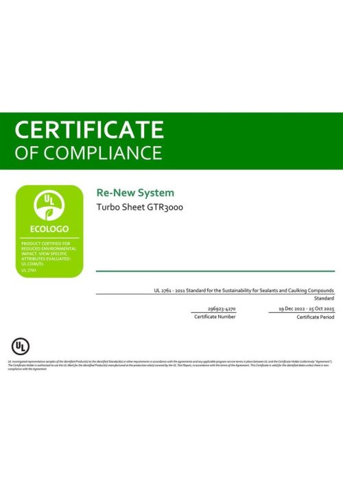UL Ecologo-Turbo Sheet GTR 3000